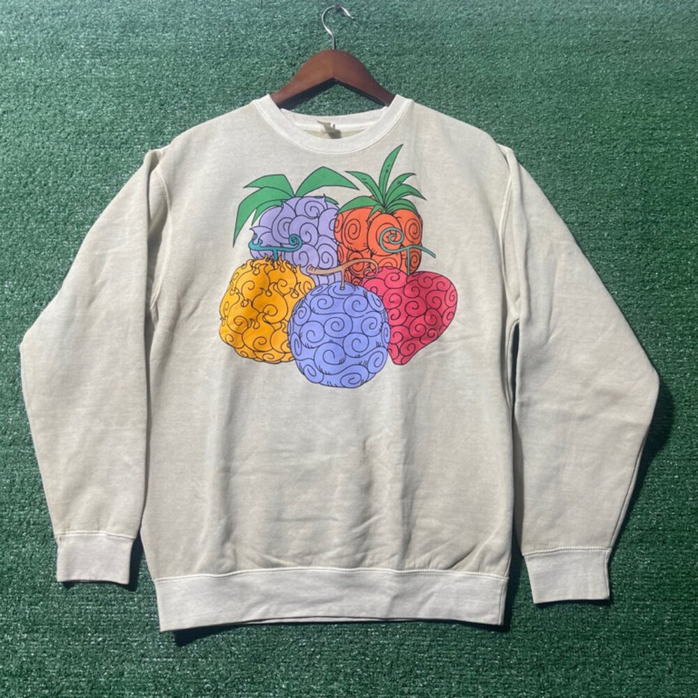 One Piece Devil’s Fruit Crewneck Beige